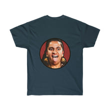 Load image into Gallery viewer, DRUM FACE t-shirt (2-sided with small logo in front)