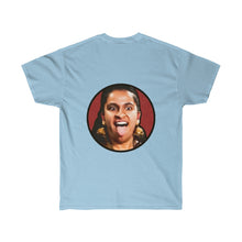 Load image into Gallery viewer, DRUM FACE t-shirt (2-sided with small logo in front)